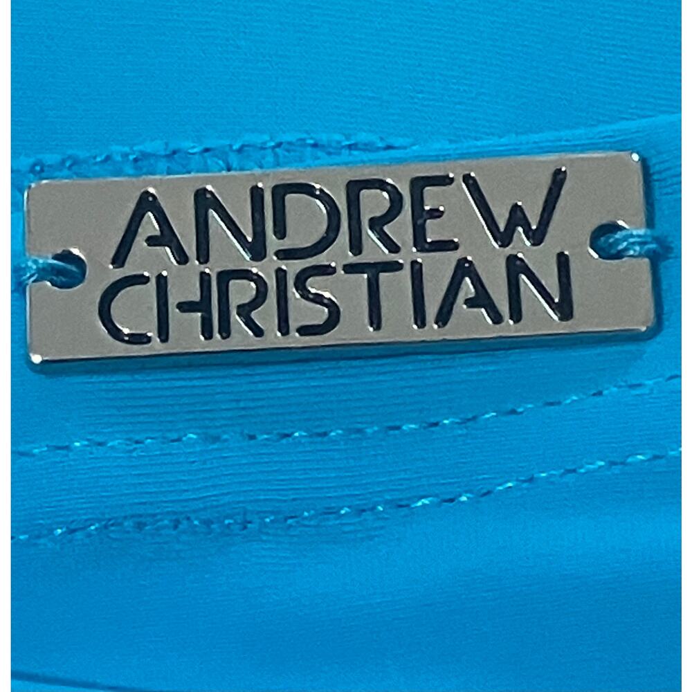 Andrew Christian Side Lace Bikini Turquoise Medium - Picture 13 of 15